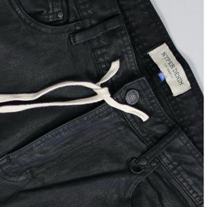 Hyper Denim Coated Stack Zipper Jeans